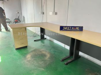 L Shape Office Table deliver to Teluk Kumbar Bayan Lepas Penang | Office Table Penang