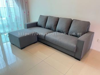 4 Seater Grey L Shape Sofa Deliver To Georgetown Penang Island