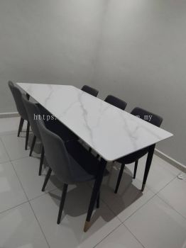 Ceramic Dining Table | Dining Chairs | Dining Set deliver to Bandar Tasek Mutiara Penang Perak Kedah