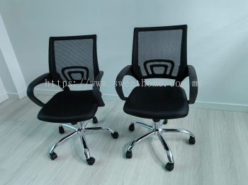 Low Back Office Chair | Low Swinging Door Cabinet | deliver to SH Butterworth Sdn Bhd Penang 