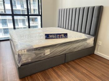 Queen Size Bedrame with Z Pump Storage | Storage Bed Frame | Katil Dengan Storage deliver to Vertu Resort ,Persiaran Cassia Barat ,Bandar Cassia Penang