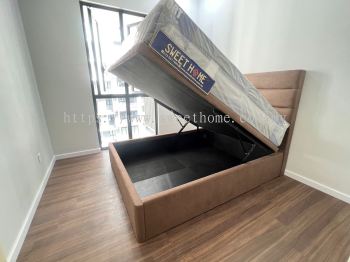 Queen Size Bedrame with Z Pump Storage | Storage Bed Frame | Katil Dengan Storage deliver to Vertu Resort ,Persiaran Cassia Barat ,Bandar Cassia Penang