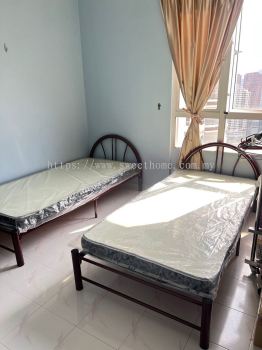 Hostel Wooden Locker | Single Metal Bed | Single Mattress High Quality For Thai Odyssey Petaling Jaya Selangor | Deliver to Gurney Park Georgetown Penang