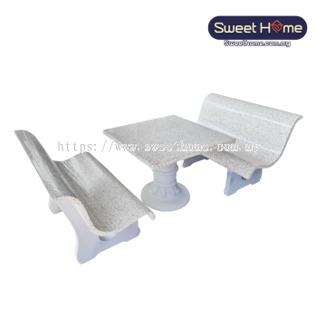 Outdoor Cement Stone Table & Bench Set | Outdoor Stone Furniture