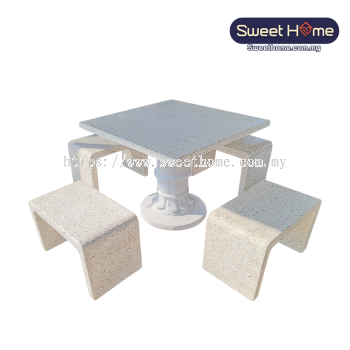 Marble Stone Table & Bench Set | Garden Stone Table Bench | Outdoor Store Furniture
