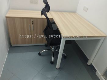 L Shape Office Table | Office Manager Table | High Back Office Chair | Penang Office Furniture Supplier | Kl | Ipoh | Shah Alam | Johor Bahru | Pahang