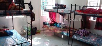 Hostel Furniture Set Up | Metal Double Decker Katil Besi Asrama Hostel | Tilam Single Mattress Hostel | Hostel Furniture Supplier | Kl | Penang | Johor | Batu Kawan | Ipoh | Shah Alam | Klang