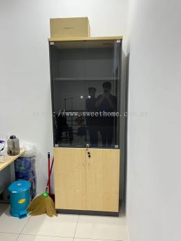 Swinging Glass Door High Cabinet | Storage Office Cabinet | Office Furniture Penang | Kl | Shah Alam | Rawang | Batu Kawan | Sungai Petani | Lunas Kulim