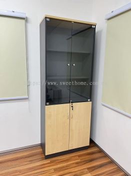 Swinging Glass Door High Cabinet | Storage Office Cabinet | Office Furniture Penang | Kl | Shah Alam | Rawang | Batu Kawan | Sungai Petani | Lunas Kulim