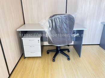 Meja Pejabat Office Table | Banquet Table | Medium Back Office | Visitor Chair | Deliver to Construction Site at Kulim Hi-Tech Lunas Kulim Kedah