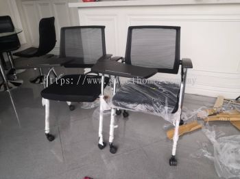 Student Chair With Writing Tablet Pad | Student Chair With Wheels | Training Chair | Education Chair | Writing Chair With Tablet deliver to Tanner Industrial Technology Sdn Bhd Sepang Selangor