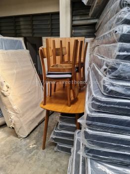 Wooden Dining Set | Wooden Dining Cafe Table and Chair | Cafe Furniture | KL | Batu Kawan Penang | Kulim Lunas Kedah | Ipoh Perak | Subang Jaya Sepang Selangor | Johor Bahru | Air Itam Melaka