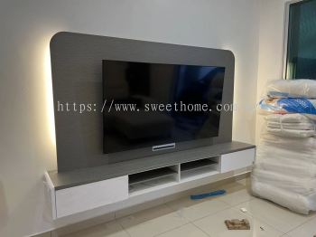 Wall Mounted Hanging Tv Cabinet | Kabinet Tv Gantung Dinding | Penang Furniture Store