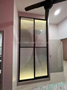 Build In Customade WARDROBE | Wardrobe That Can Reach Till Ceiling | Modern Clothing Bedroom Wardrobe | Sliding Wardrobe Cabinet | Penang Furniture Store