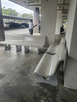 Low Back Stone Bench | Outdoor Stone Bench | Kerusi Batu Luar | Outdoor Furniture Store | Penang | KL | Kedah | Perak |  Ipoh | Sunagir Petani | Delivery to JMB Residence B Bandar Cheras Selangor