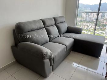 L Shape Sofa 3 Seater | Modern Sofa Living Room | Sofa L Shape Promotion | Penang Lunas Kulim Ipoh