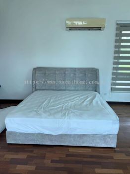 Queen King Size Modern Bedframe Headborad Divan | Bedframe Set With Mattress | Katil Tilam Bilik Tidur Moden | Penang Furniture Store