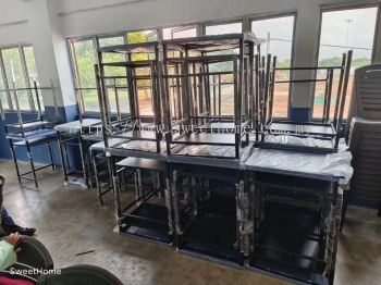 Meja Sekolah Plastic Top Metal Base Kaki besi || Education School Table | Pembekal Meja Sekolah | School Table Supplier | Kerusi  Plastik Untuk Sekolah | Penang | Kulim Lunas | Ipoh