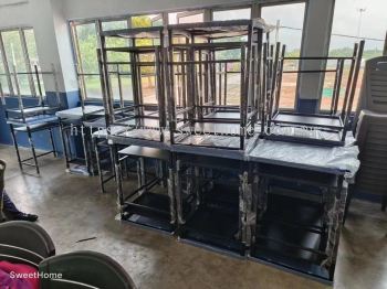 Meja Sekolah Plastic Top Metal Base Kaki besi || Education School Table | Pembekal Meja Sekolah | School Table Supplier | Kerusi  Plastik Untuk Sekolah | Penang | Kulim Lunas | Ipoh