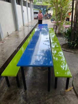 Fibre Glass Table Bench Set | Food Court Table Bench | Cafeteria Table Bench | Meja Kerusi KANTIN |  Deliver to SIRAGA IEM Sdn Bhd Prai Industrial Park Perai Penang 