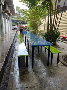 Fibre Glass Table Bench Set | Food Court Table Bench | Cafeteria Table Bench | Meja Kerusi KANTIN |  Deliver to SIRAGA IEM Sdn Bhd Prai Industrial Park Perai Penang 