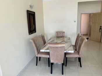  Marble Dining Table | 6 Seater Dining Set | High Back Dining Chair | Dining Room Furniture | Cafe Furniture