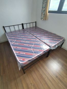 Single Metal Bedframe | Katil Besi Bujang Asrama | Single Mattress Tilam Asrama Murah | Hostel Furniture Supplier | Pembekal Perabot Asrama | KL | Penang | Kedah |  Perak