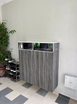 Wall Hanging Modern Shoe Cabinet | Designer Shoe Cabinet |  Rak Kasut Melekat Gantung Dinding | Penang Furniture Store