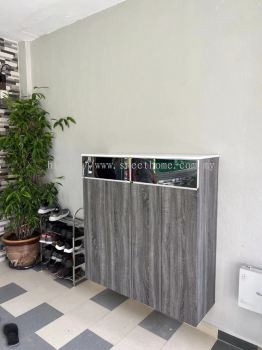 Wall Hanging Modern Shoe Cabinet | Designer Shoe Cabinet |  Rak Kasut Melekat Gantung Dinding | Penang Furniture Store