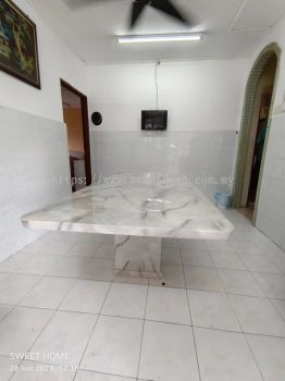 Rectangle Marble Dining Table | Modern Dining Chair | Meja Makan Batu Marmar Marble | Cafe Furniture | Penang Georgetown | Kulim Lunas Sungai Petani | Ipoh Tapah Bukit Merah | KL | Rawang | Shah Alam | Johor bahru | Muar | Singapore