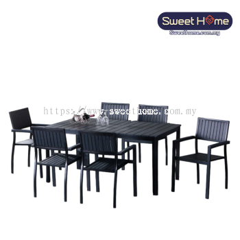 Outdoor Dining Table and Chair Set ( 1 + 6 ) | Outdoor Furniture