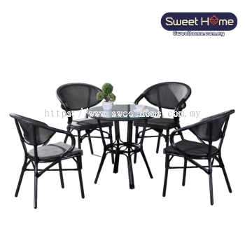 Outdoor Dining Table and Chair Set ( 1 + 4 ) | Outdoor Furniture