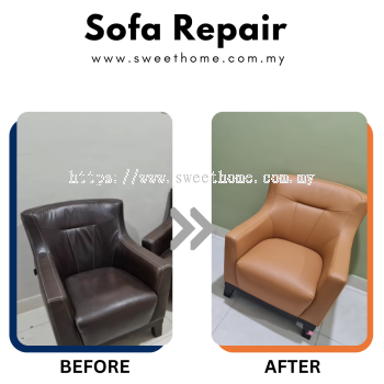 Sofa Leather Reupholstery | Sofa Repair Service | Servis Balut Semula Sofa dan Baiki Sofa | Best Furniture Store Shop