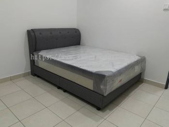 Engineer House Hostel Furniture Set Up | Wooden Clothing Wardrobe | Single Queen Divan Bed | Sweet Home Exclusive Anti Static Mattress | Banquet Table | 3 Seater Sofa | Round Plastic Chair | Deliver to Taman Bukit Teratai Rawang Selangor | SH Butterworth Engineering Sdn Bhd