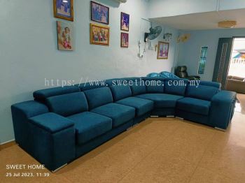 Modern L Shape Corner Sofa | Sofa With Hidden Storage And Hidden Console | Sofa Furniture Shop Store | Best Furniture Shop In Penang