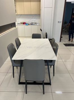 Ceramic Dining Table | Dining Set For 6 Seater | Marble Sintered Stone Dining Table | Modern Dining Chair | Cafe Furniture | Dining Room Furniture Store | Penang | KL | Puchong | Rawang | Cheras | Ampang | Ipoh | Johor Bahru | Muar | Kulim Lunas