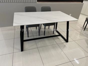 Ceramic Dining Table | Dining Set For 6 Seater | Marble Sintered Stone Dining Table | Modern Dining Chair | Cafe Furniture | Dining Room Furniture Store | Penang | KL | Puchong | Rawang | Cheras | Ampang | Ipoh | Johor Bahru | Muar | Kulim Lunas