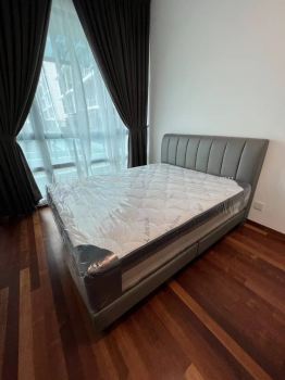 Queen Size Bed and Mattress High Quality | Premium Open Door Clothing Wardrobe White Colour | Almari Baju Putih Cantik | Bedroom Furniture Store | KL | Penang | Ampang | Cheras | Merbok 