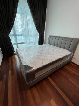 Queen Size Bed and Mattress High Quality | Premium Open Door Clothing Wardrobe White Colour | Almari Baju Putih Cantik | Bedroom Furniture Store | KL | Penang | Ampang | Cheras | Merbok 