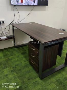 Acadia Wooden Office Table | Modern Rustic Office Table | Meja Pejabat Murah Cantik | Office Table Penang | Office Furniture Penang | KL | Cyberjaya | Putrajaya | Kampung Baru | Ampang | Lunas | Kulim | Sungai Petani | Office Furniture Kedah