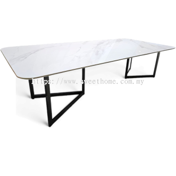 Customade Ceramic Dining table With Metal Legs customizer to your size 10ft x 4ft or 3000mm x 1100mm