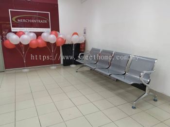 4 Seater Link Chair | Steel Waiting Link Chair | Kerusi Menunggu Berangkai Besi | Deliver To All Merchant Trade Centre In Selangor | Puchong | Kluang | Meru | Seri Kembangan | Hulu Langat | Puchong | Shah Alam | KL | 