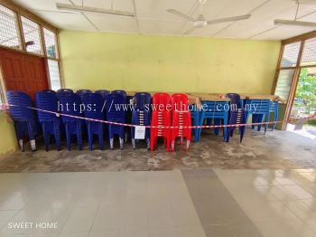 High Quality School Plastic Chair Virgin Plastic With Warranty | Exam Student Table | School Furniture Supplier | Pembekal Meja Kerusi Plastik Sekolah | Deliver Sekolah Alor Pongsu Bagan Serai Perak