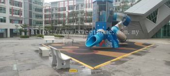 High BackRest Stone Bench | Outdoor Park Stone Bench | JMB Condominium Resident Park Outdoor Stone Bench | Klang | Seri Kembangan | Shah Alam | Puchong | Kulim | Lunas | Batu Kawan | Ipoh | Johor