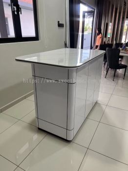 Marble Bar Island Kitchen | Modern Counter Kitchen Island Table | Kitchen Furniture | Dining Room Furniture | Penang | KL | Cheras | Bayan Lepas | Georgetown | Ipoh | Lunas | Johor Bahru  