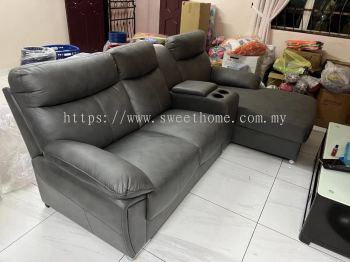 沙发 L Shape Sofa Modern with CUP Holder and Hidden Storage | Sofa PROMO BIG SALE | Sofa Furniture | Penang | KL | Cheras | Ampang | Taiping | Ipoh | Beruas | Raub | Kuantan | Sepang | Bandar Baru