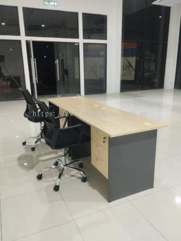 Standard Office Desk Table Meja Pejabat | Medium Back Mesh Office Chair | Kerusi Pejabat Murah | Office Table Penang | Office Furniture | Office Chair Penang | Pembekal Meja Perabot Pejabat | KL | Rawang | Puchong | Ipoh | Bertam | Kepala Batas | Penang Island