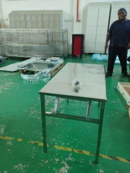 Stainless Steel Folding Table 4ft | Meja Lipat Besi | Stainless Steel Furniture | Office Factory Stainless Steel Table | Office Furniture | KL | Shah Alam | Cheras | Klang | Batu Kawan | Puncak Alam | Bagan Datuk | Ipoh | Kulim | Lunas | Kedah | Perak | Selangor