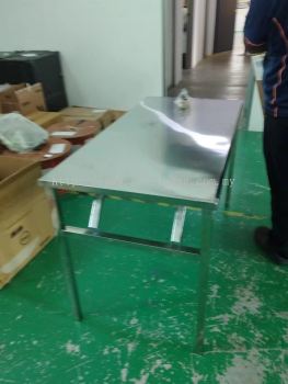 Stainless Steel Folding Table 4ft | Meja Lipat Besi | Stainless Steel Furniture | Office Factory Stainless Steel Table | Office Furniture | KL | Shah Alam | Cheras | Klang | Batu Kawan | Puncak Alam | Bagan Datuk | Ipoh | Kulim | Lunas | Kedah | Perak | Selangor