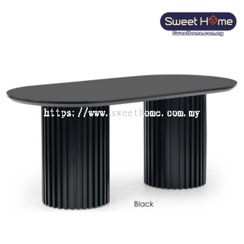 MUJI Black Solid Wood Dining Table | Cafe Furniture